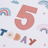 rainbow-age-5-birthday-sign-and-easel|LLSTWRAINBOW5A4|Luck and Luck|2